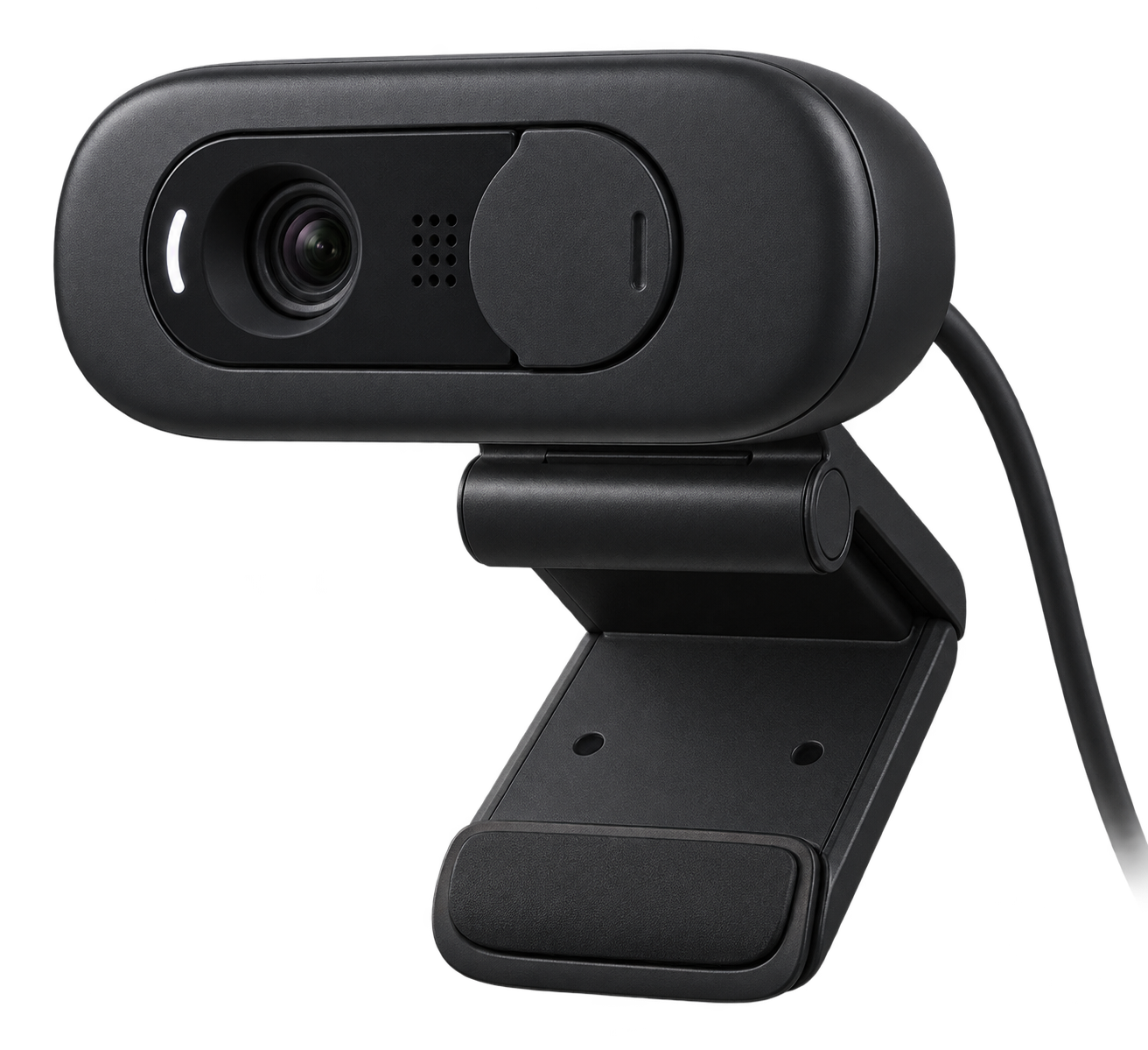 Transparent editorial product rendering of Logitech Brio 101