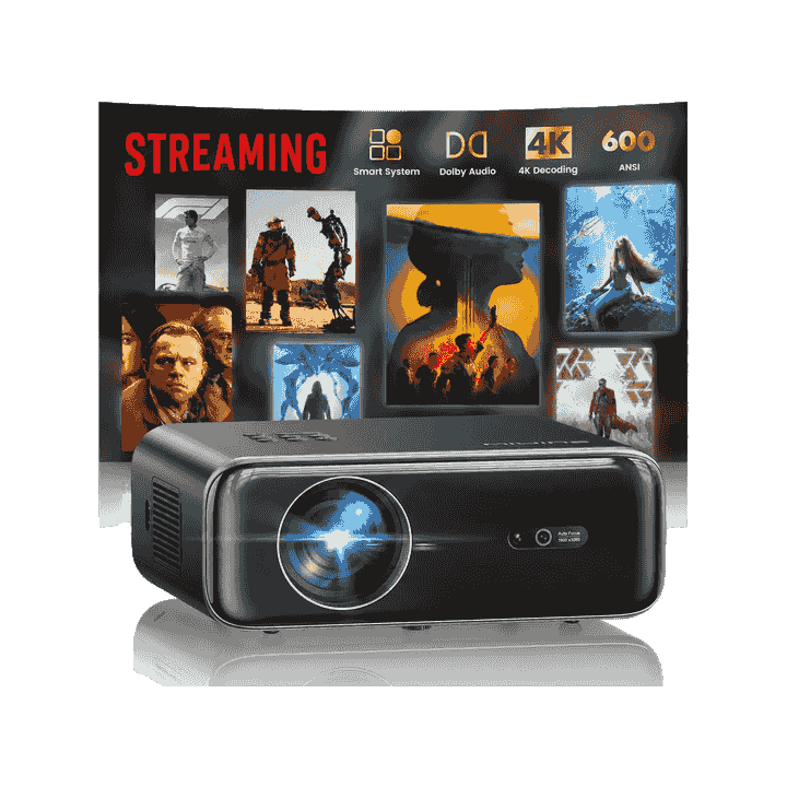 [Built-in Apps/4K Support] Smart Outdoor Projector