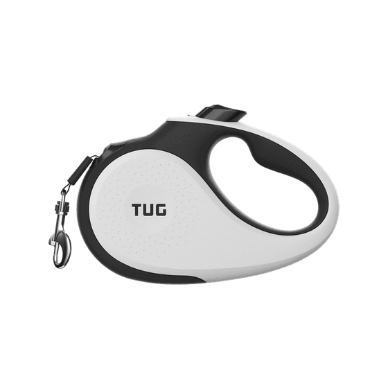 TUG Original Retractable Dog Leash 16 ft (Medium White) 360°