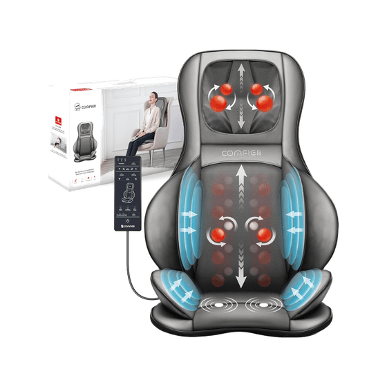 COMFIER Shiatsu Neck and Back Massager with Heat Adjustable