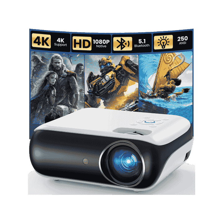 HAPPRUN Native 1080P Outdoor Smart Projector-Standard