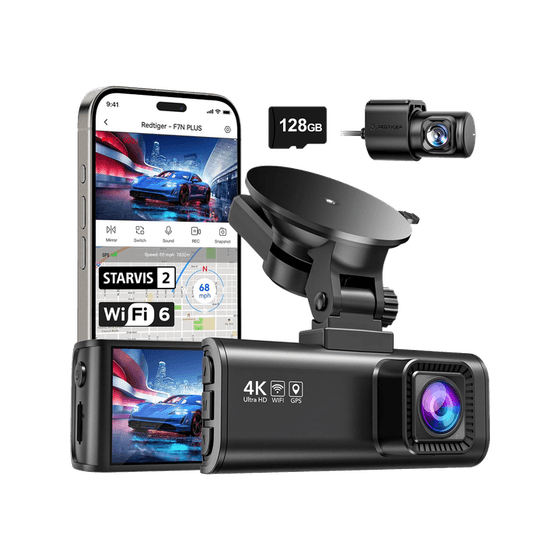 REDTIGER F7NP 4K Front and Rear Dash Cam